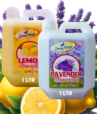 Dusty Might Floor Cleaner, Disinfectant Surface Cleaner(1L, Pack of 2) Lavender and Lemon(2 x 1 L)
