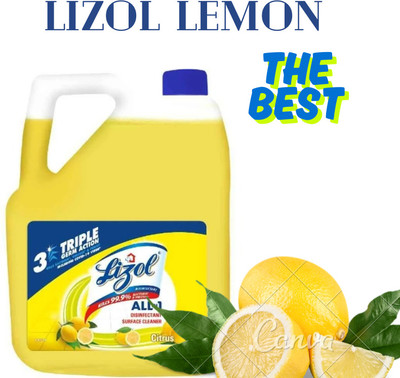 Lizol Floor Cleaner, Disinfectant Surface Cleaner Citrus Lemon best lemon(5000 L)