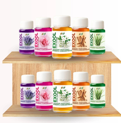 7Fresh EXOOL Perfumed Phenyl Concentrate Liquid 2 set of Combo Pack (MAKES 10 LITRE) JASMINE+ROSE+LAVENDER+SANDAL+LEMONGRASS(10 x 35 ml)