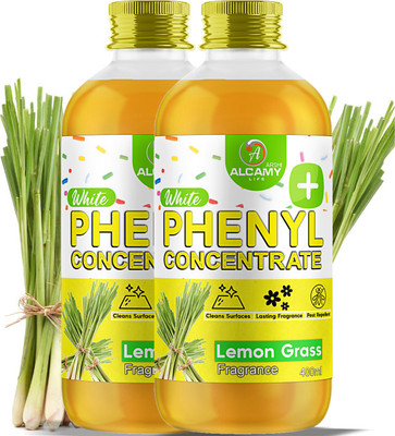 AALCAMY AAAL Lemon Grass Phenyl Concentrate Liquid Makes 16 To 20 Litre Of White Phenyl Lemon Grass(2 x 400 ml)