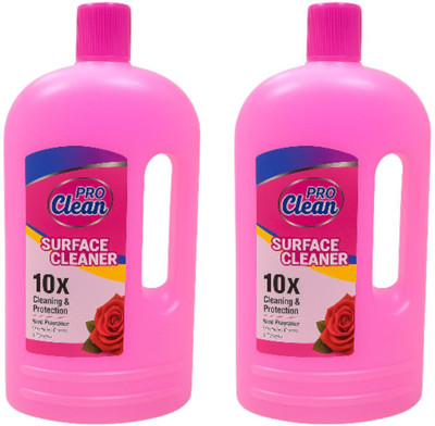 PROCLEAN Surface Cleaner - 1 Litre | Pack of 2 Rose(2 x 1000 ml)