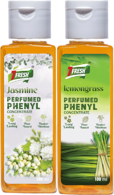 7Fresh Perfumed Phenyl Concentrate Liquid Combo Pack 200 ml (MAKES 5 TO 8 LITRE) JASMINE+LEMONGRASS(2 x 100 ml)