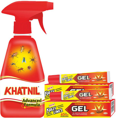 Khatnil Advanced Formula Bed Bug Spray 250ml With 2 Gel 20g natural(290 ml)