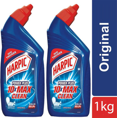 Harpic Power Plus Original Liquid Toilet Cleaner@500+500(1kg) Original(2 x 0.5 L)