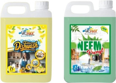 tiercart Combo of NEEM PHENYL AND DISHWASH LEMON(2 x 1 L)