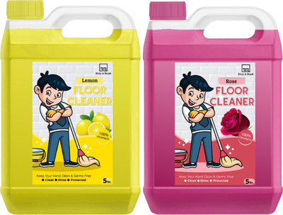 BLISS & BLUSH Premium Floor Cleaner Shinmaster Formulas Lemon 5L & Orange 5L Lemon(2 x 5 L)