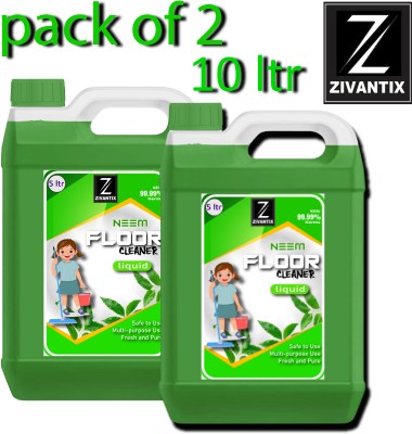 ZIVANTIX Bathroom Floor Cleaner Neem,Neem Disinfectant Kills All Germs Surface Safe(2 x 5 L)