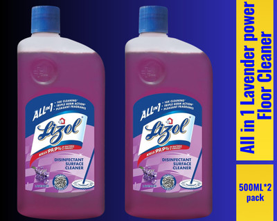 Lizol Disinfectant Surface & Floor Cleaner Liquid, 500ml lavender050 lavender(2 x 0.5 L)