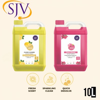 SJV ENTERPRISE Surface & Floor Cleaner Liquid, Citrus - 10 Litre lemon and rose(2 x 5 L)