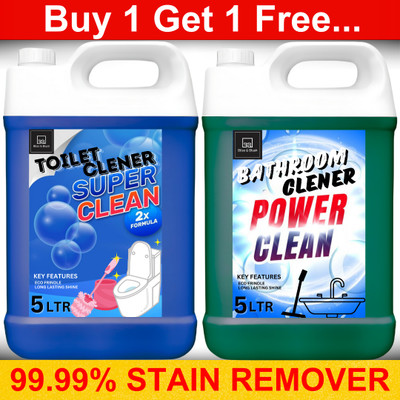 BLISS & BLUSH Biodegradable & Eco-friendly Toilet Cleaner 5L & Bathroom Cleaner 5L..... Neem(2 x 5 L)