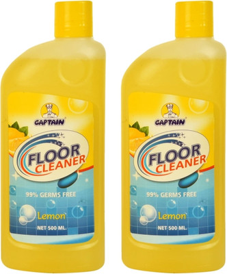 CAPTAIN _Surface & Floor Cleaner Liquid for All Floor Cleaner Mops - 500ml (Pack of 2) Lemon(2 x 250 ml)