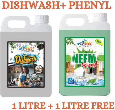 Tier enterprises Classic combo of 2 litre Neem Phenyl And DISHWASH CHARCOAL NEEM(2 x 1 L)