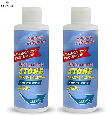 LORSHEL Stone Crystal Plating Agent for Quick and Easy Stain Removal on Stone Surfaces Regular(2 x 100 ml)
