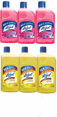 Lizol DISINFECTANT SURFACE CLEANER COMBO 2 FLORAL + 1 CITRUS(3 x 500 ml)