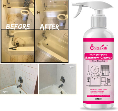 CHITAAKSH Multipurpose Bathroom Cleaner Spray – 200ML Deep Cleansing Odour(200 ml)