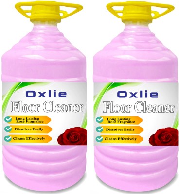 Oxlie 10 Ltr. Floor Cleaner Premium Best in Quality Gives Shine on the floor|Fragrance Rose(2 x 5 L)