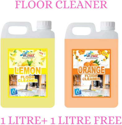 Tier enterprises Classic combo of floor cleaner [LEMON AND ORANGE] 2 litre LEMON(2 x 1000 ml)