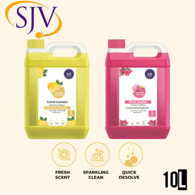 SJV ENTERPRISE Surface & Floor Cleaner Liquid Citrus - 10 Litre lemon and rose(2 x 5 L)
