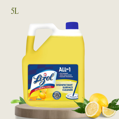 Lizol Disinfectant Surface Floor Cleaner Liquid | Suitable for All Floor Cleaner Citrus(5 L)