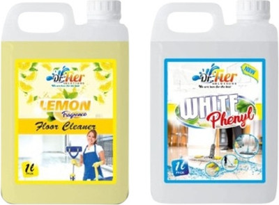 tiercart Combo of WHITE PHENYL AND FLOOR CLEANER LEMON(2 x 1 L)