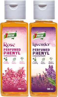7Fresh Perfumed Phenyl Concentrate Liquid Combo Pack 200 ml (MAKES 5 TO 8 LITRE) ROSE+LAVENDER(2 x 100 ml)