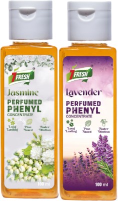 7Fresh Perfumed Phenyl Concentrate Liquid Combo Pack 200 ml (MAKES 5 TO 8 LITRE) JASMINE+LAVENDER(2 x 100 ml) 7Fresh Perfumed Phenyl Concentrate Liquid Combo Pack 200 ml (MAKES 5 TO 8 LITRE) JASMINE+LAVENDER(2 x 100 ml)