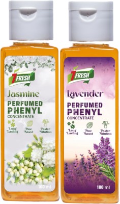 7Fresh Perfumed Phenyl Concentrate Liquid Combo Pack 200 ml (MAKES 5 TO 8 LITRE) JASMINE+LAVENDER(2 x 100 ml)