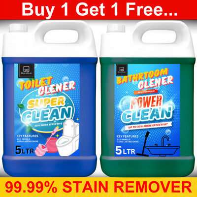 BLISS & BLUSH Advanced Toilet Cleaner 5L & Bathroom Tile Shainer Premium Quality 5L././ Neem(2 x 5 L)