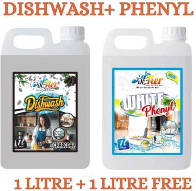 Tier enterprises ClassClassic combo of 2 litre White Phenyl and dishwash charcoal LAVERNDER(2 x 1 L)