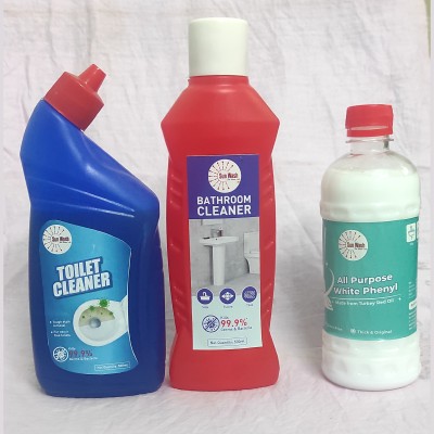 Sun Wash Bathroom Cleaner Set With Phenyl Aqua(3 x 833.33 ml)