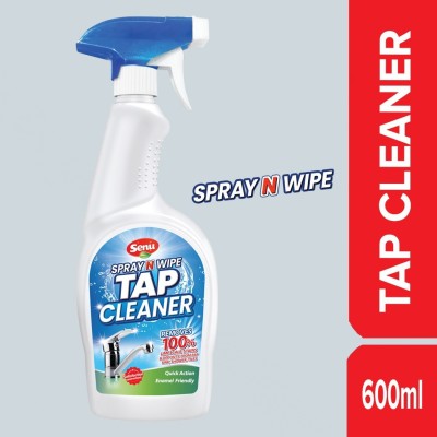 Senu Faucet Cleaner | Spray N Wipe| Hard Water Stain Remover | TAP Kitchen & Bathroom Floral(600 ml)