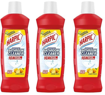 HST Harpic Bathroom Cleaner Lemon 1L Pack of 3 Lemon (3 x 1 L) Regular(3 x 0.33 L)