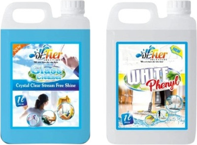 tiercart Combo of WHITE PHENYL AND GLASS CLEANER SKY(2 x 1 L)