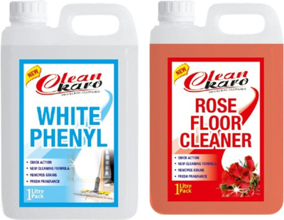 Tiersolution Combo of 2 White Phenyl+Floor Cleaner Rose lemon(2 x 1 L)