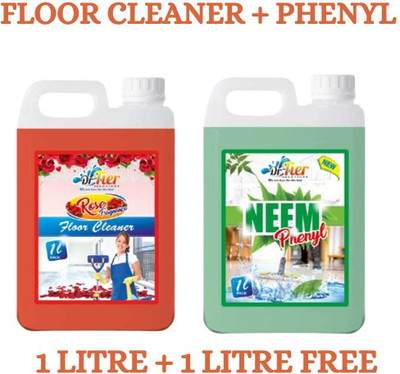 Tier enterprises COMBO OF 2 Neem Phenyl And Floor cleaner Rose NA(2 x 1 L)
