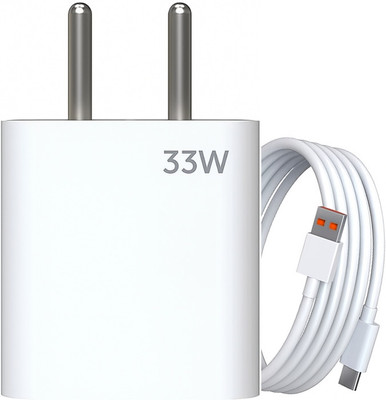 RYIK 33 W Quick Charge 3.4 A Wall Charger for Mobile with Detachable Cable(Compatible with redmi 15 / redmi 15 5G, 13 5G, redmi 15C 5G, Cable Included)