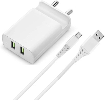 EliteGadgets 15 W Quick Charge 3.1 A Multiport Mobile Charger with Detachable Cable(White, Dual USB Adapter, Cable Included)