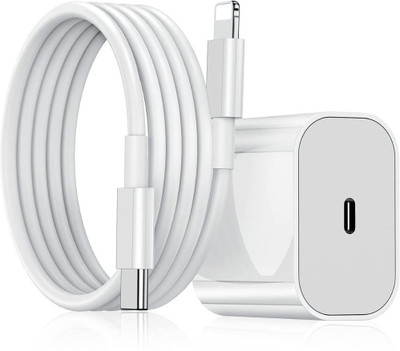 AVEVOUR ORIGINAL 20 W PD 2.1 A Wall Charger for Mobile with Detachable Cable(White, Cable Included)