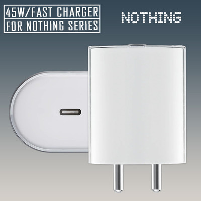 UXE 45 W Quick Charge 3 A Wall Charger for Mobile(White, 45W / 3A For Nothing Phone 1 / Phone 2 / 2A / 2A Plus / CMF Phone 1)