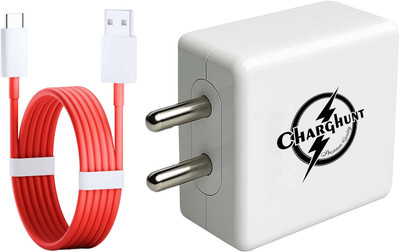 ChargHunt 65 W Supercharge 5 A Wall Charger for Mobile with Detachable Cable(Red, White, Cable Included)