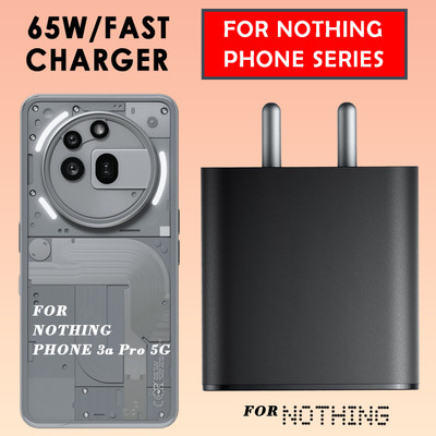 Safa 65 W Power GaN 3 A 3 Port Mobile Charger(Black)