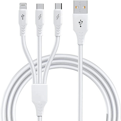 Chias 30 W Quick Charge 3 A Wall Charger for Mobile with Detachable Cable(White, Black, Cable Included)