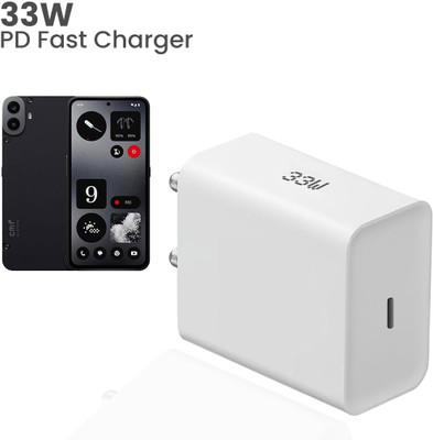 MAK 33 W Quick Charge 4 A Wall Charger for Mobile(White Super Fast Charger for CMF Phone 1/Nothing Phone 3a Pro/3a/2A Plus Adapter)