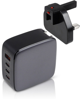 PHONOKART 100 W Quick Charge 1.5 A Multi-pin Wall Charger for Mobile with Detachable Cable(Black, Cable Included)