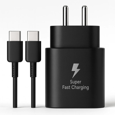 SB 25 W Quick Charge 3 A Wall Charger for Mobile with Detachable Cable(Black, Cable Included)