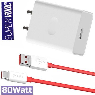EliteGadgets 80 W SuperVOOC 6 A Wall Charger for Mobile with Detachable Cable(White, Supervooc Charger for Realme 12 Dash / Dart Compatible, Cable Included)