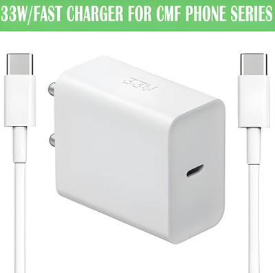 MAK 33 W Supercharge 3.1 A Wall Charger for Mobile with Detachable Cable(White)