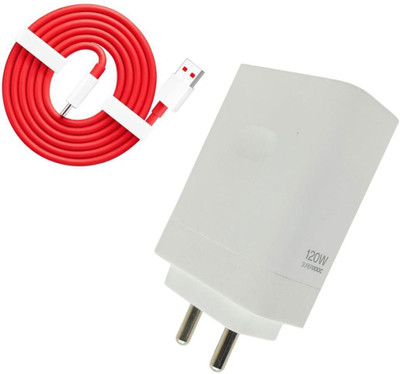 KGNCASE 120 W Supercharge 5 A Wall Charger for Mobile with Detachable Cable(White, Cable Included)