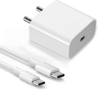 MAK 20 W Supercharge 3 A Wall Charger for Mobile with Detachable Cable(White, Cable Included)