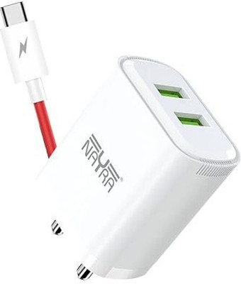 Nayra 2.4 A Wall Charger for Mobile with Detachable Cable(White)